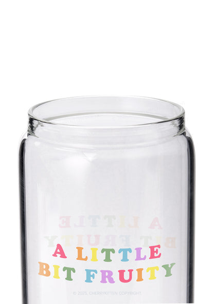 Bit Fruity Pride Y2K Printed Glass Cup Cherrykitten
