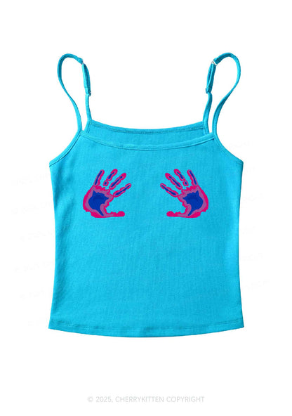 Bisexual Thermal Hands Pride Y2K Spaghetti Strap Cami Cherrykitten