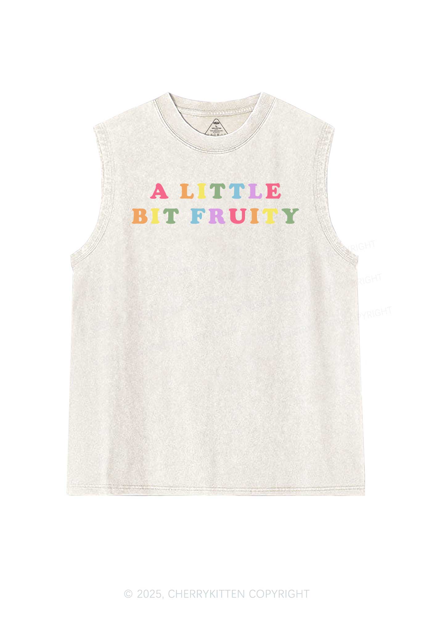 Bit Fruity Pride Y2K Washed Muscle Tank Cherrykitten