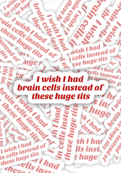 I Wish Brain Cells 1Pc Y2K Sticker Cherrykitten