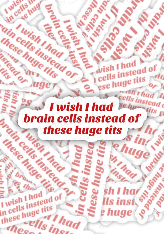 I Wish Brain Cells 1Pc Y2K Sticker Cherrykitten
