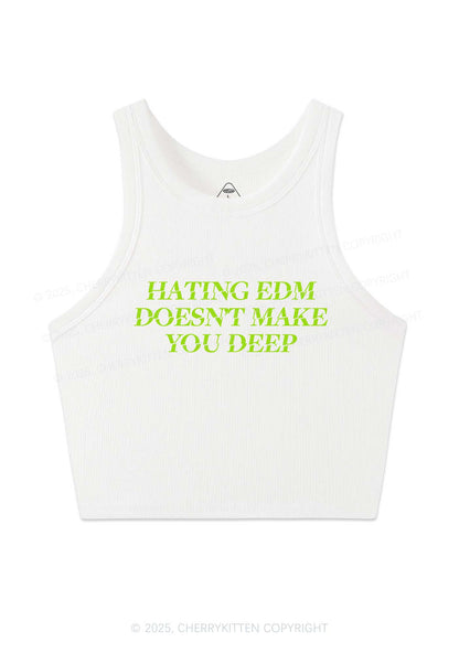 Hating Edm Y2K Crop Tank Top Cherrykitten