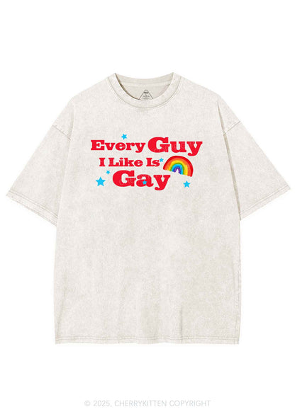 I Like Gay Pride Y2K Shirts Washed Tee Cherrykitten