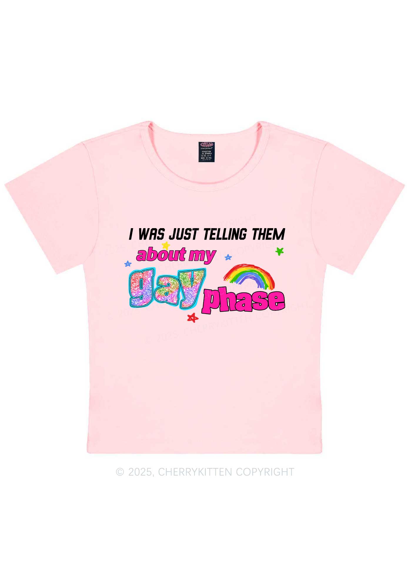 My Gay Phase Pride Y2K Baby Tee Cherrykitten