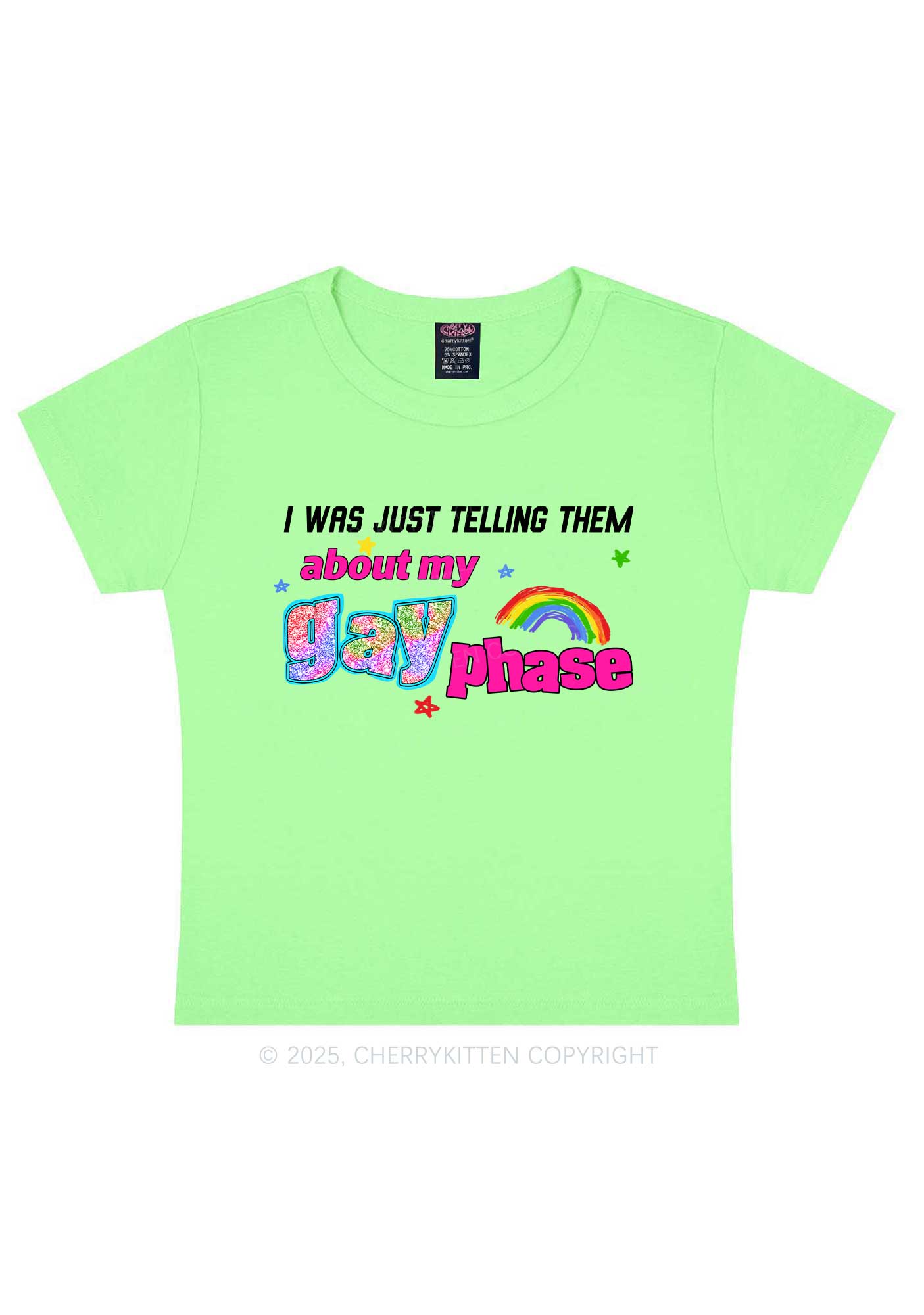 My Gay Phase Pride Y2K Baby Tee Cherrykitten
