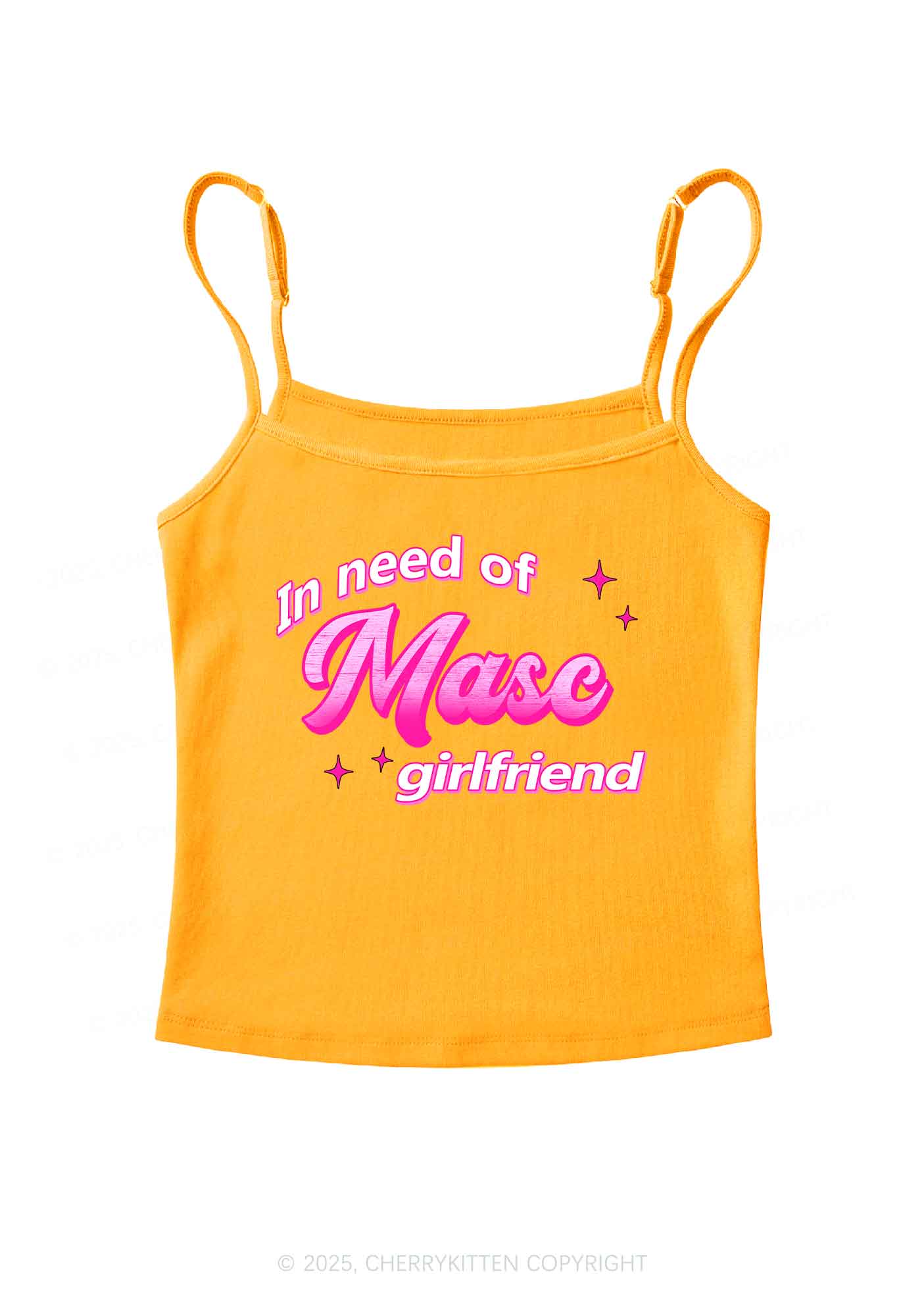 Need Masc Girlfriend Pride Y2K Spaghetti Strap Cami Cherrykitten