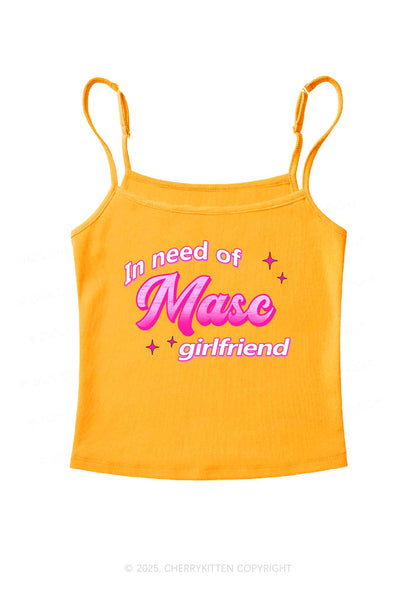 Need Masc Girlfriend Pride Y2K Spaghetti Strap Cami Cherrykitten