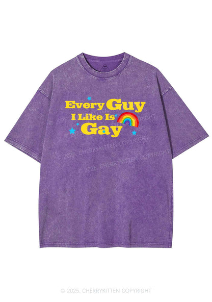 I Like Gay Pride Y2K Shirts Washed Tee Cherrykitten