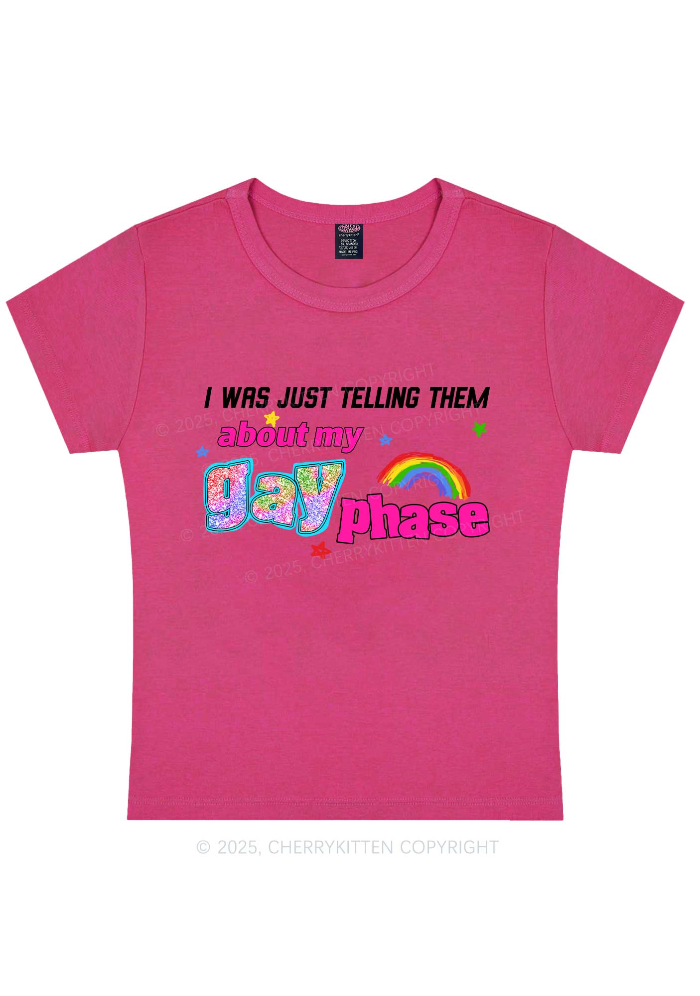 My Gay Phase Pride Y2K Baby Tee Cherrykitten
