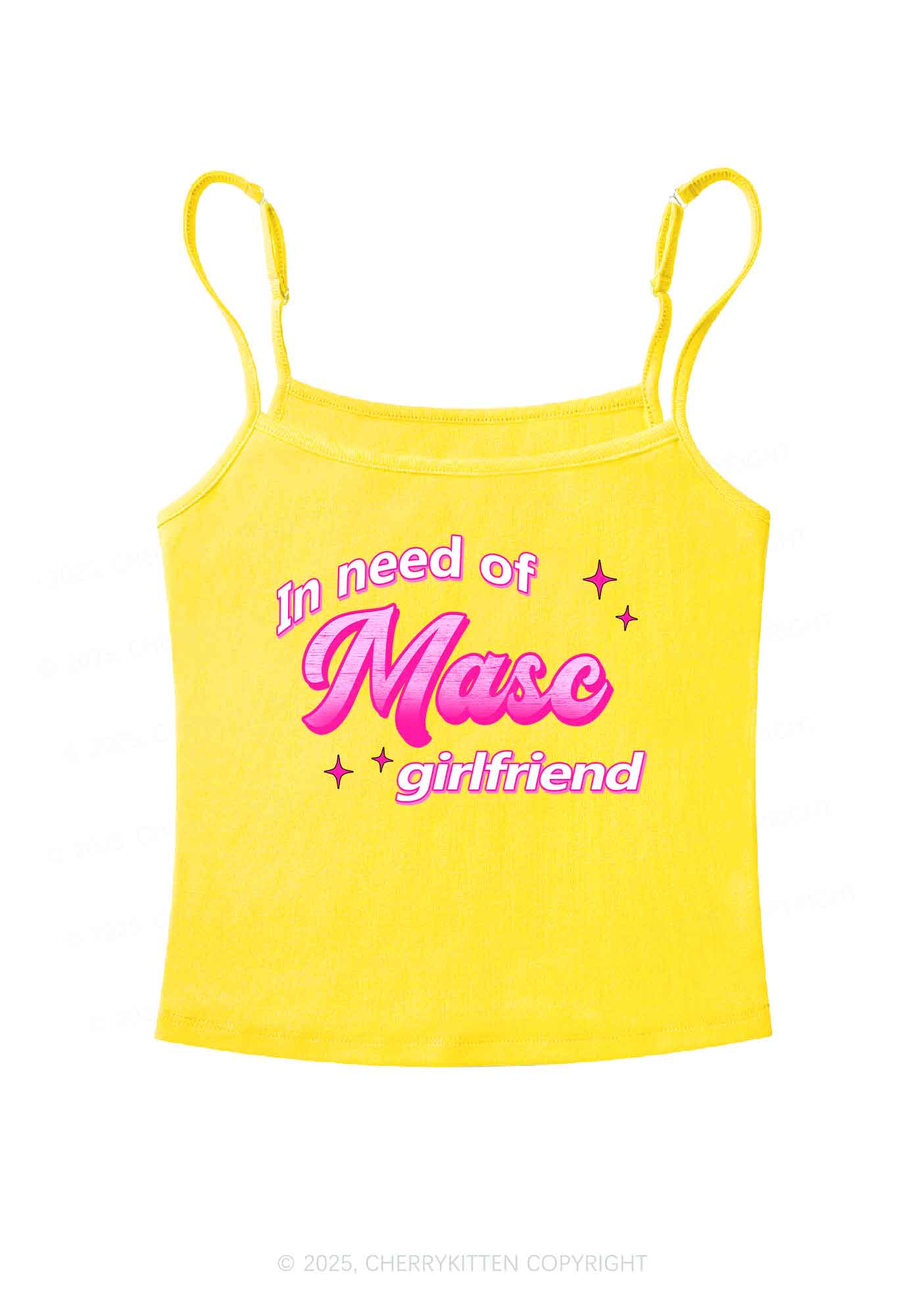 Need Masc Girlfriend Pride Y2K Spaghetti Strap Cami Cherrykitten