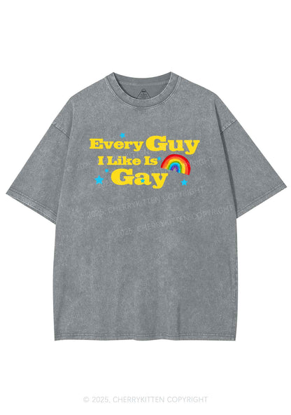 I Like Gay Pride Y2K Shirts Washed Tee Cherrykitten