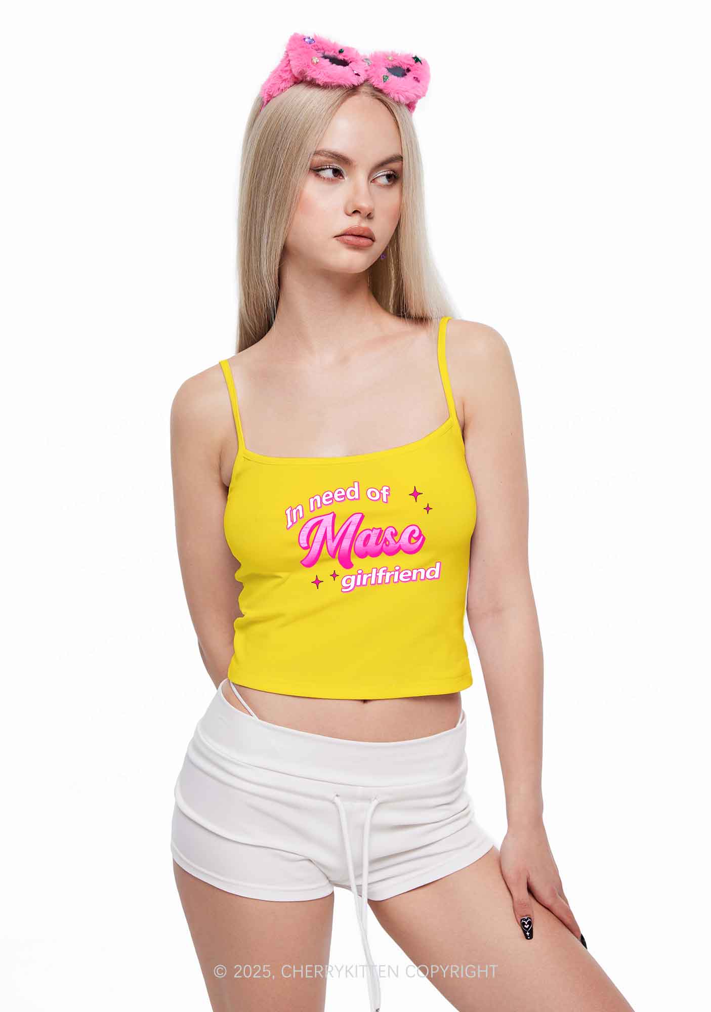 Need Masc Girlfriend Pride Y2K Spaghetti Strap Cami Cherrykitten