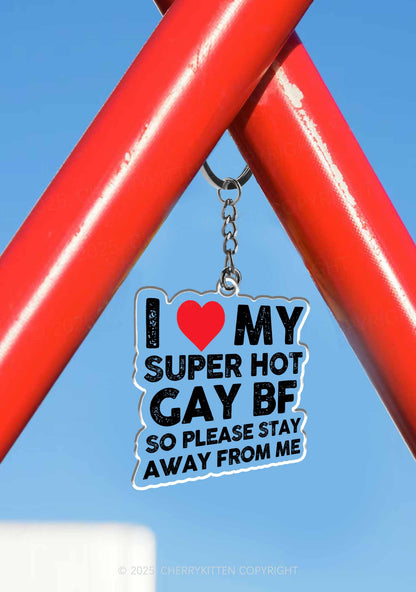 I Love My Hot BF Pride 1Pc Y2K Keychain Cherrykitten