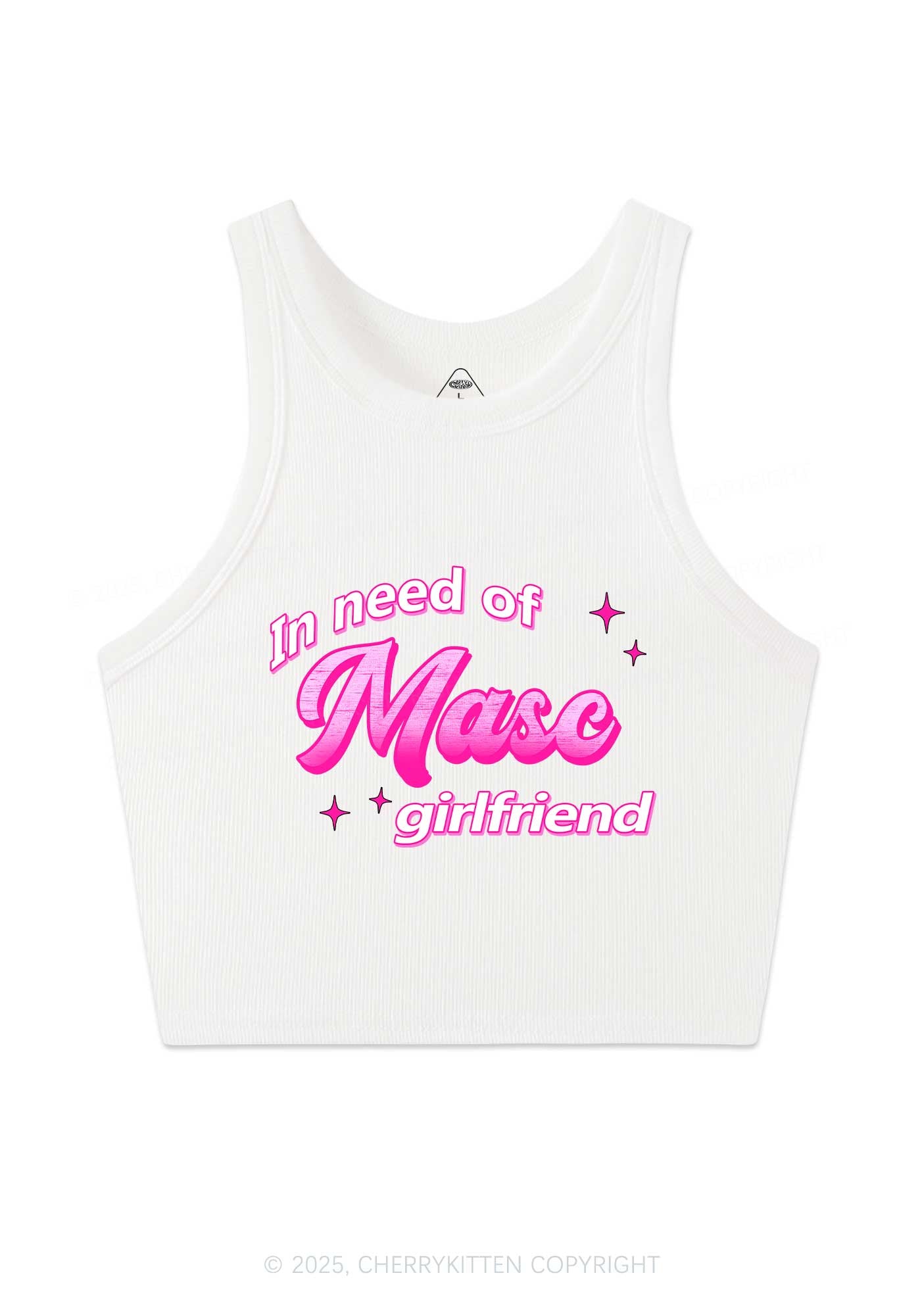 Need Masc Girlfriend Pride Y2K Crop Tank Top Cherrykitten