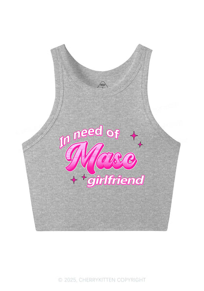 Need Masc Girlfriend Pride Y2K Crop Tank Top Cherrykitten