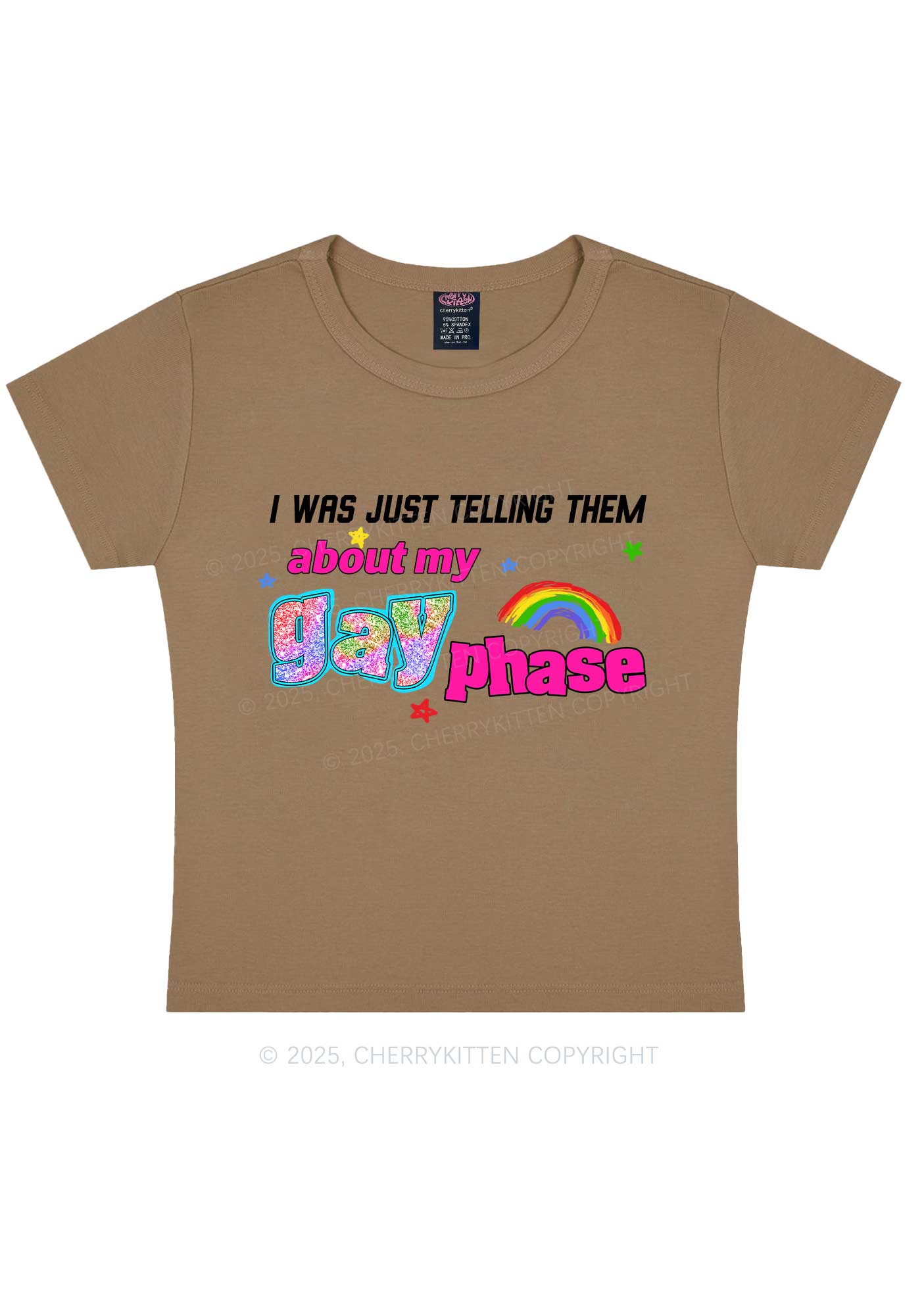 My Gay Phase Pride Y2K Baby Tee Cherrykitten