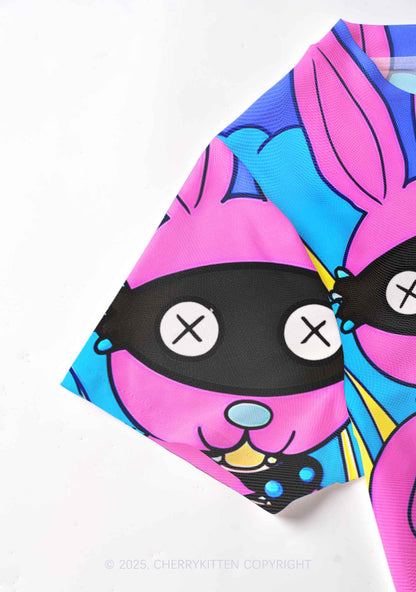 BDSM Bunny Y2K Mesh Crop Top Cherrykitten