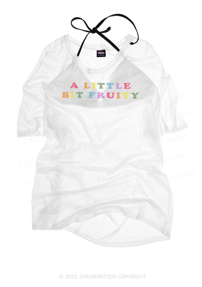Bit Fruity Pride Y2K Sheer Boyfriend Tee Cherrykitten