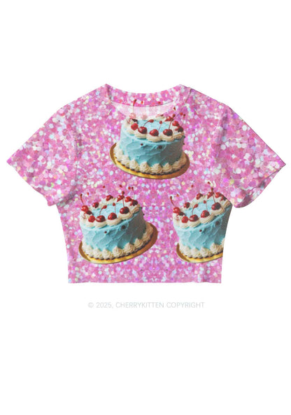Cherry Cakes Y2K Mesh Crop Top Cherrykitten