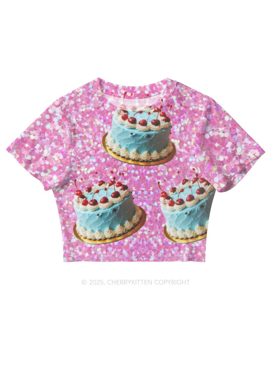 Cherry Cakes Y2K Mesh Crop Top Cherrykitten