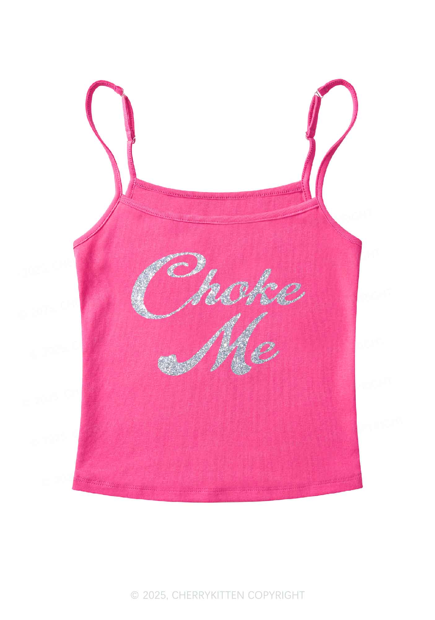 Glitter Choke Me Y2K Spaghetti Strap Cami Cherrykitten