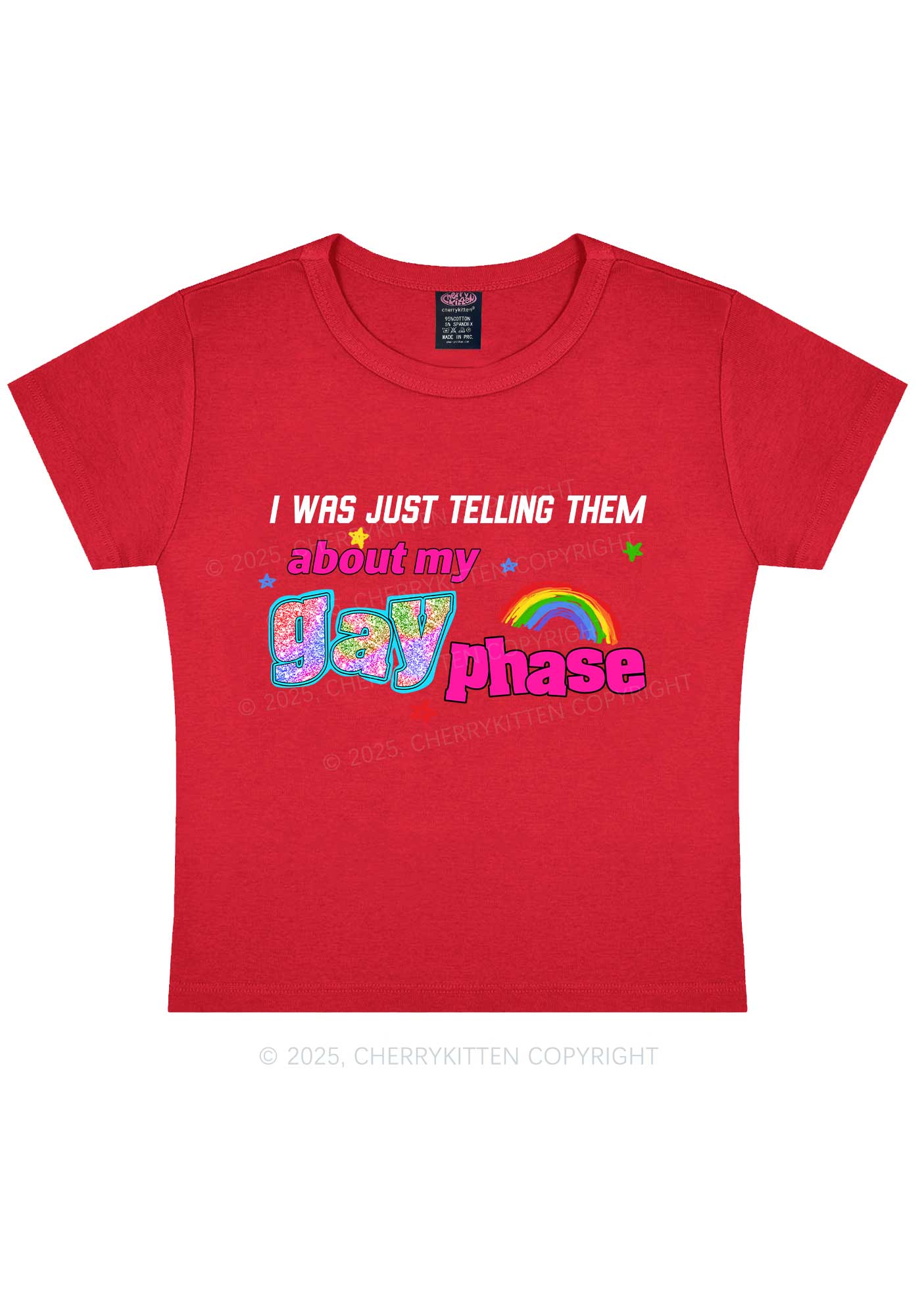 My Gay Phase Pride Y2K Baby Tee Cherrykitten