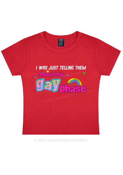 My Gay Phase Pride Y2K Baby Tee Cherrykitten