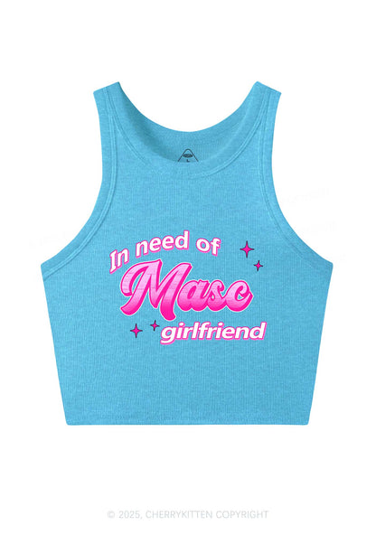 Need Masc Girlfriend Pride Y2K Crop Tank Top Cherrykitten