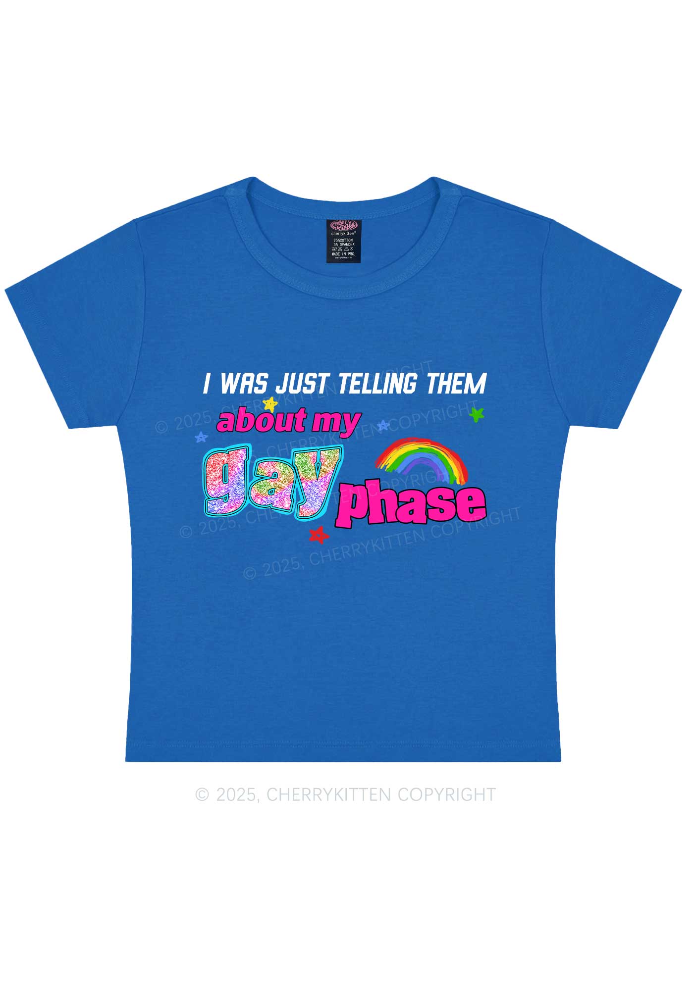 My Gay Phase Pride Y2K Baby Tee Cherrykitten