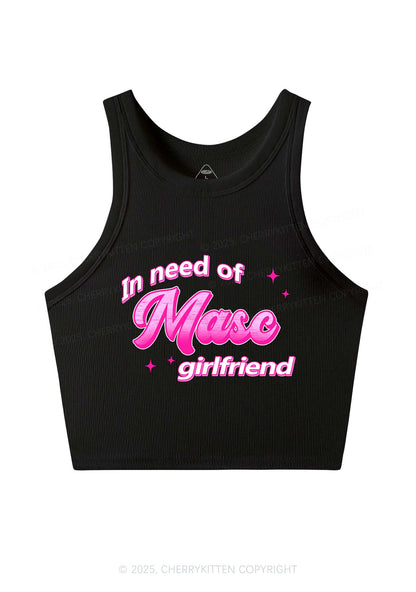 Need Masc Girlfriend Pride Y2K Crop Tank Top Cherrykitten
