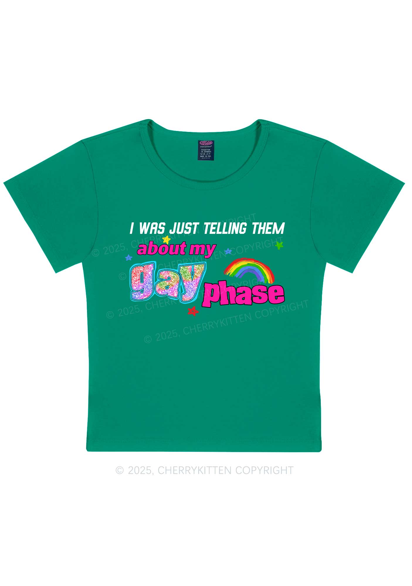 My Gay Phase Pride Y2K Baby Tee Cherrykitten