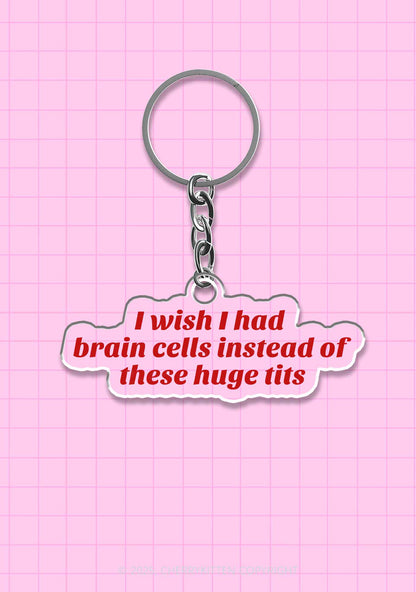I Wish Brain Cells Y2K Keychain Cherrykitten