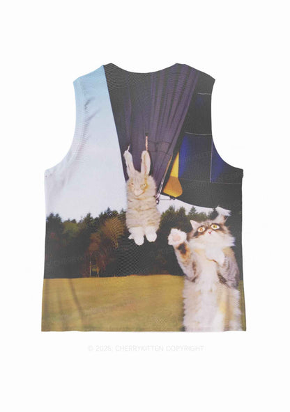 Kitten Camping Y2K Mesh Muscle Tank Cherrykitten