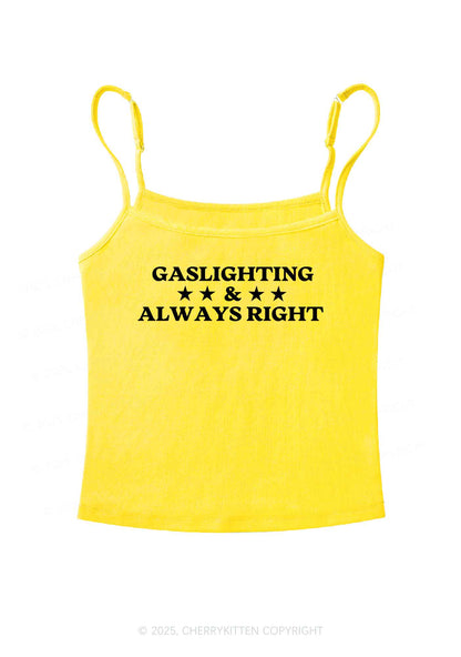 Gaslighting Always Right Y2K Spaghetti Strap Cami Cherrykitten