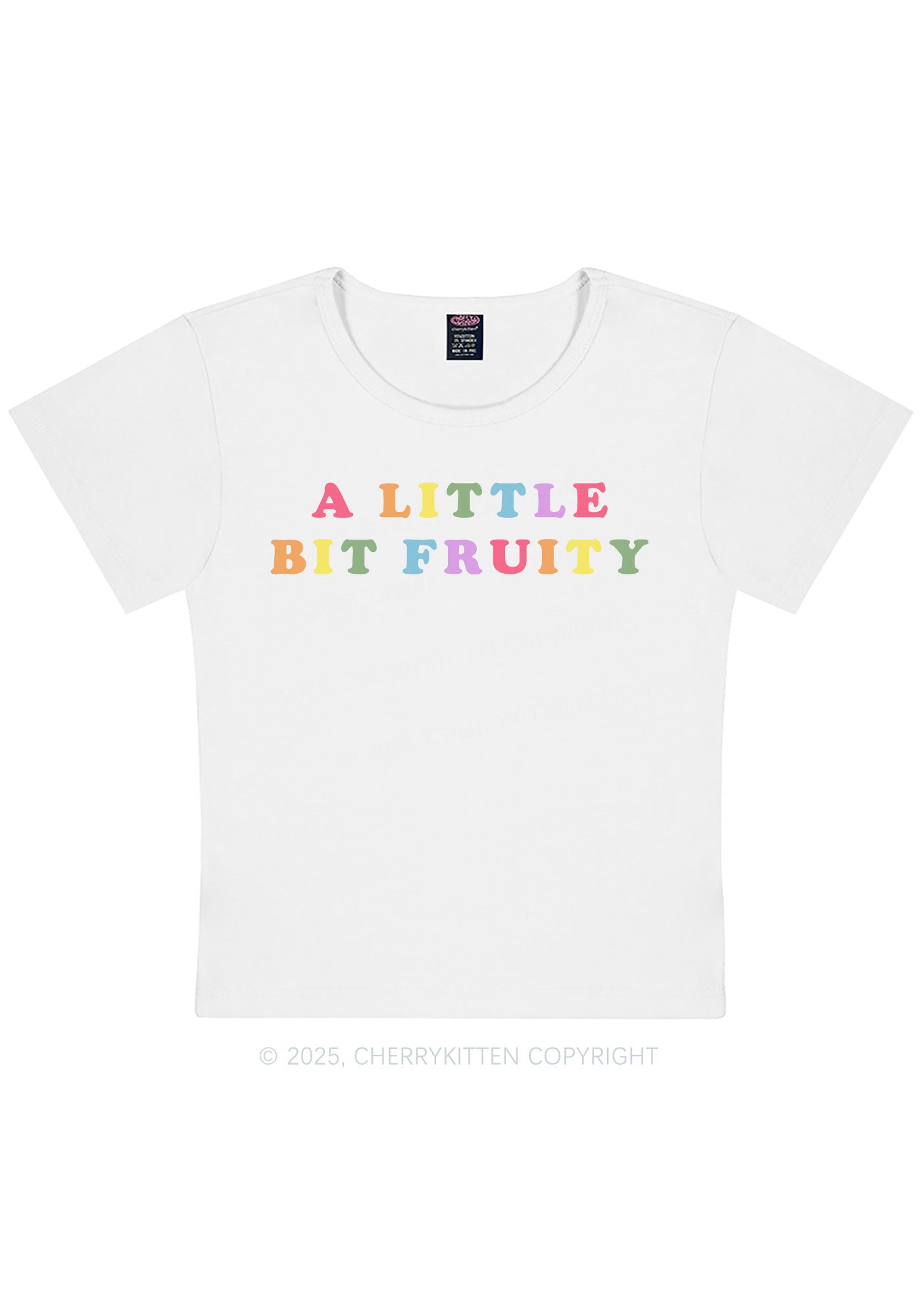 Bit Fruity Pride Y2K Baby Tee Cherrykitten