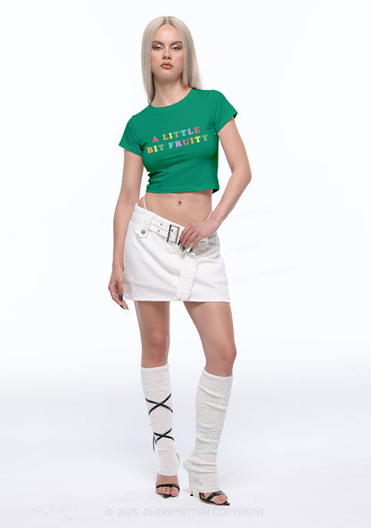 Bit Fruity Pride Y2K Baby Tee Cherrykitten
