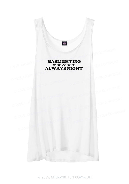 Gaslighting Always Right Y2K Sheer Boyfriend Tank Cherrykitten