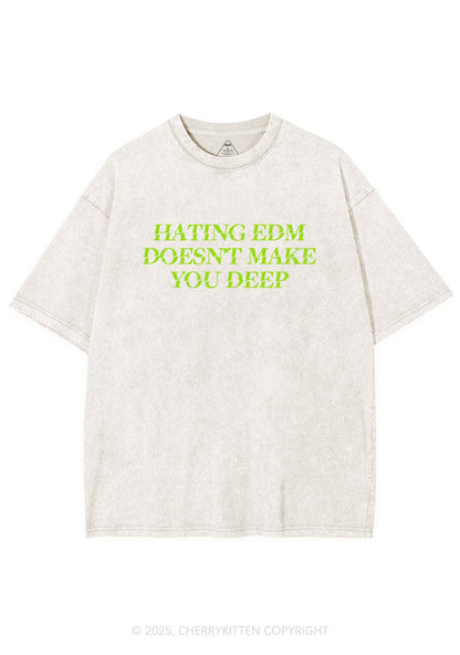 Hating Edm Y2K Shirts Washed Tee Cherrykitten