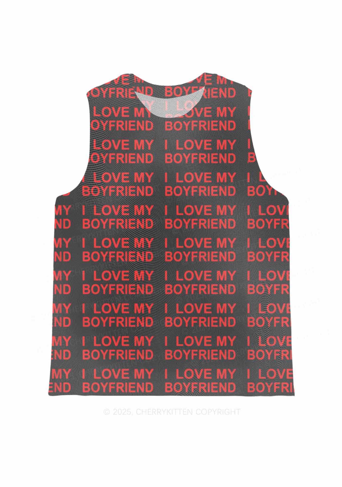 I Love My Boyfriend Y2K Mesh Muscle Tank Cherrykitten