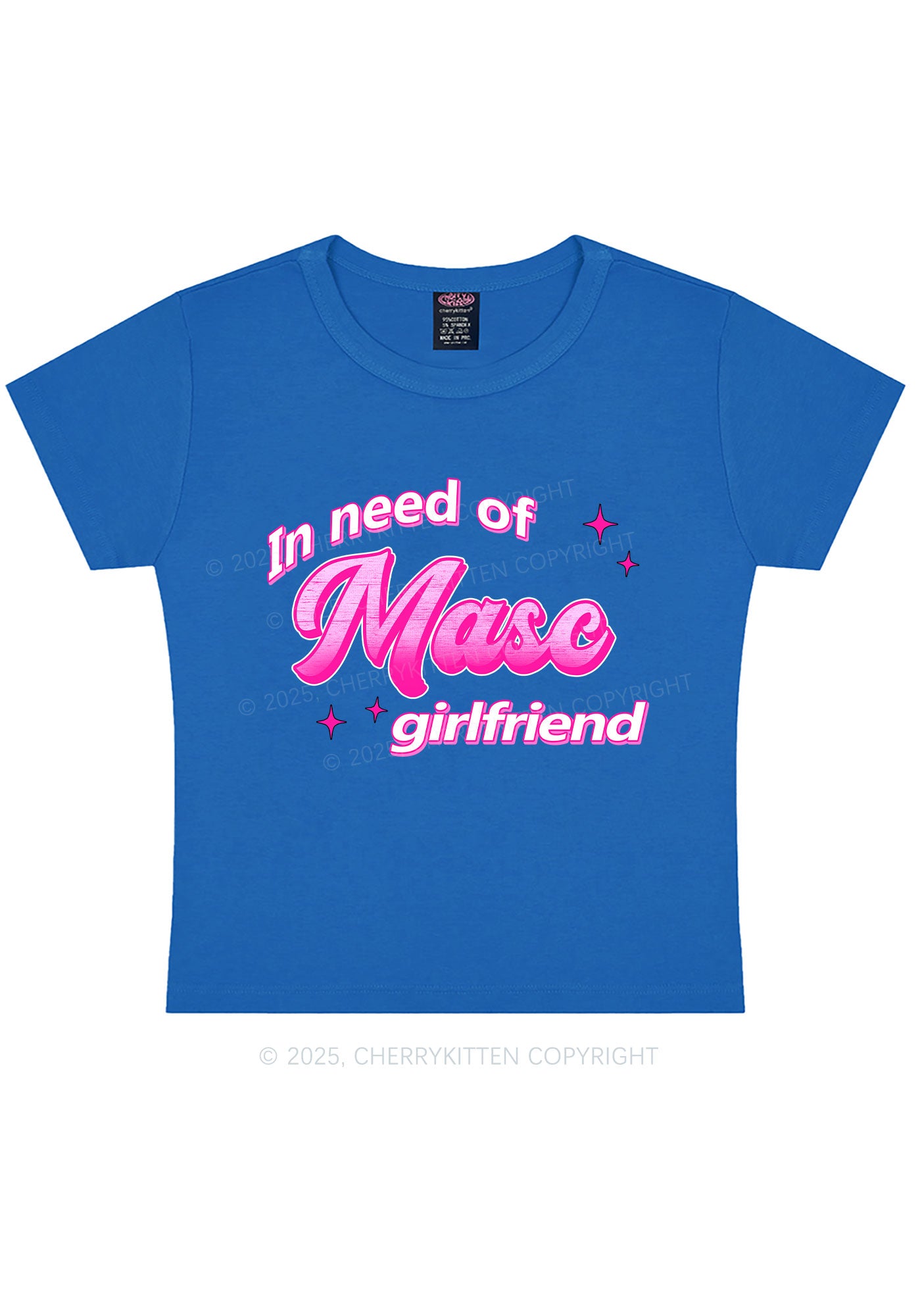 Need Masc Girlfriend Pride Y2K Baby Tee Cherrykitten