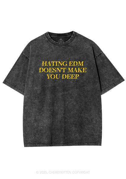 Hating Edm Y2K Shirts Washed Tee Cherrykitten