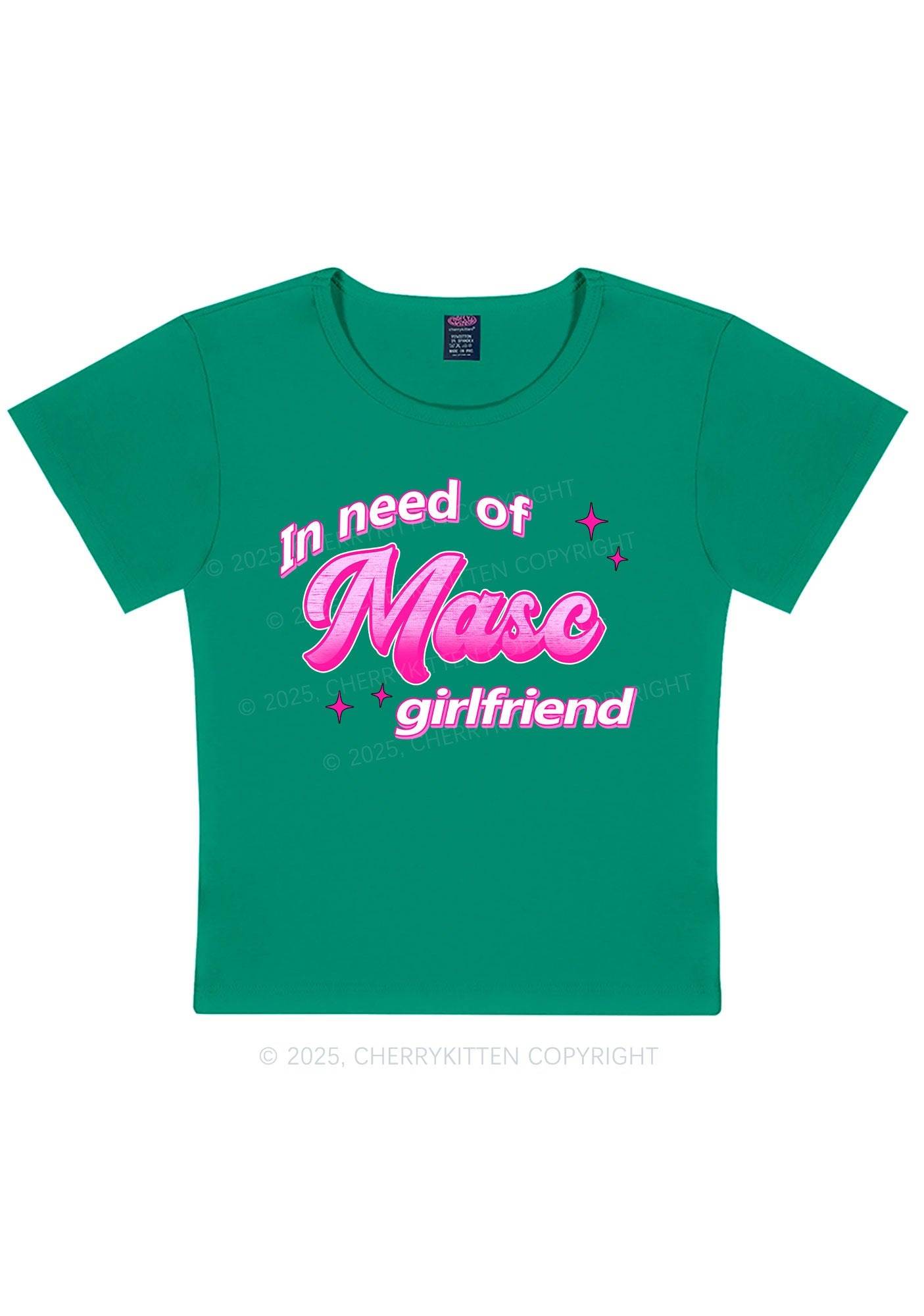 Need Masc Girlfriend Pride Y2K Baby Tee Cherrykitten