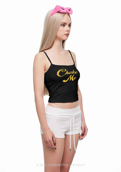 Glitter Choke Me Y2K Spaghetti Strap Cami Cherrykitten