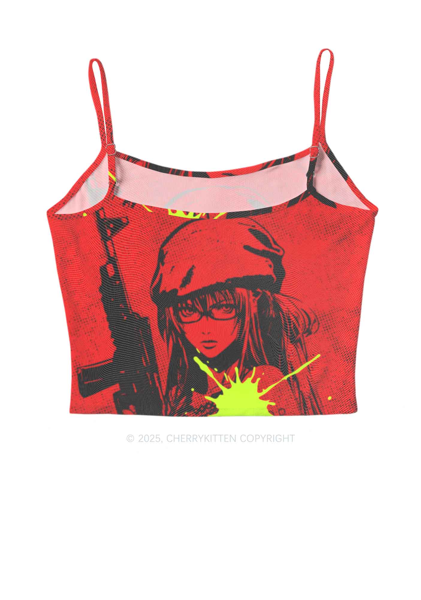 Neon Shot Y2K Mesh Cami Tank Cherrykitten