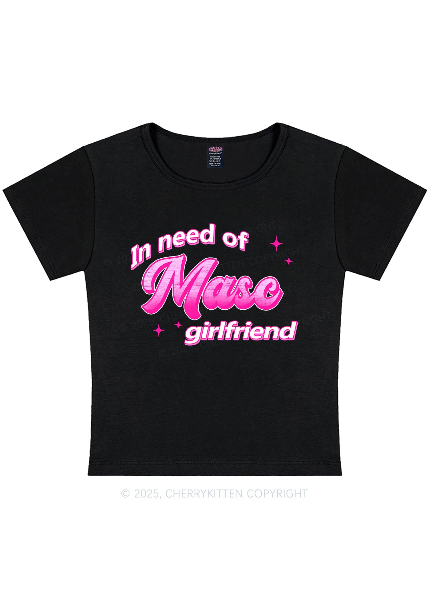 Need Masc Girlfriend Pride Y2K Baby Tee Cherrykitten