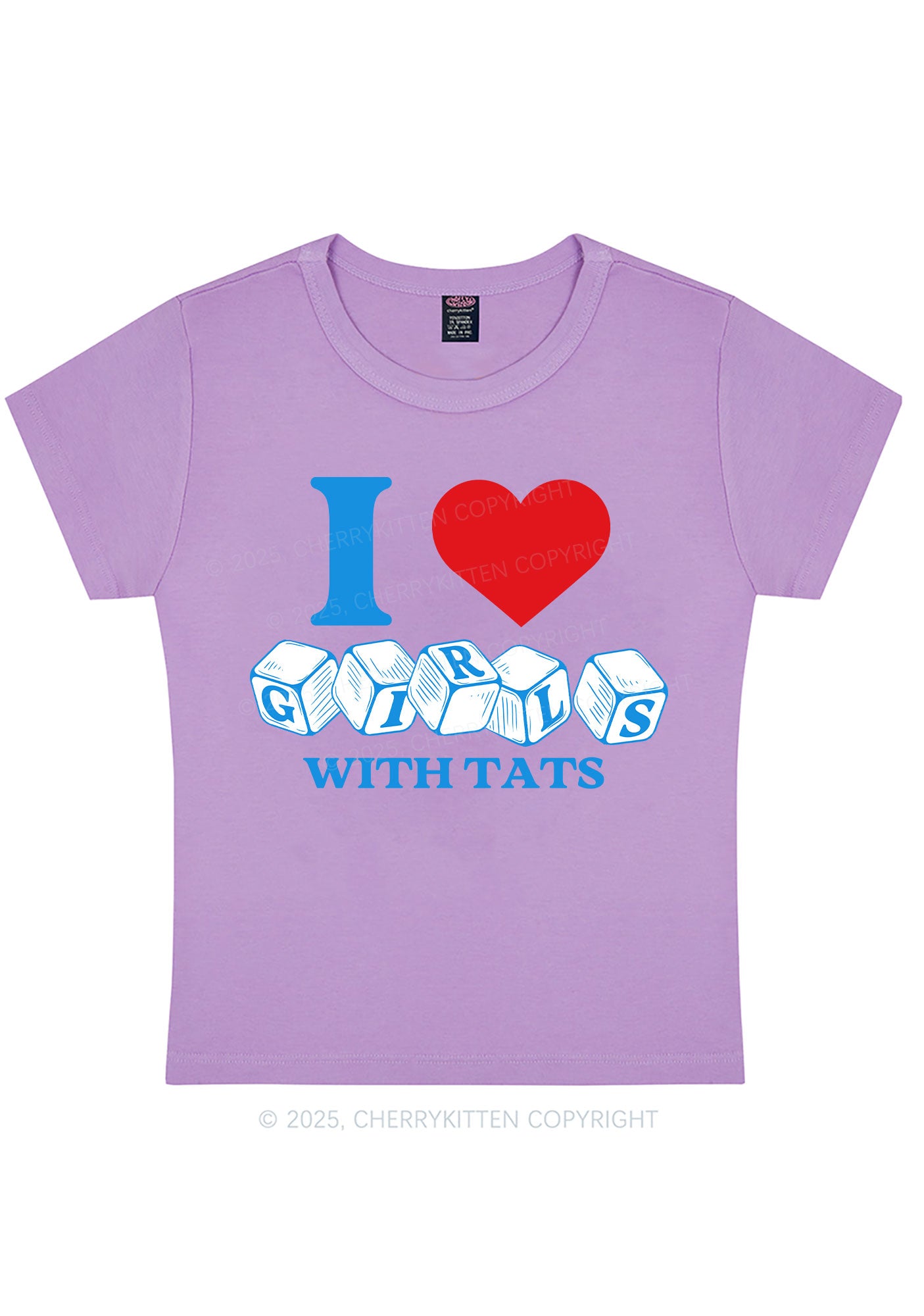 I Love Girls With Tats Y2K Baby Tee Cherrykitten