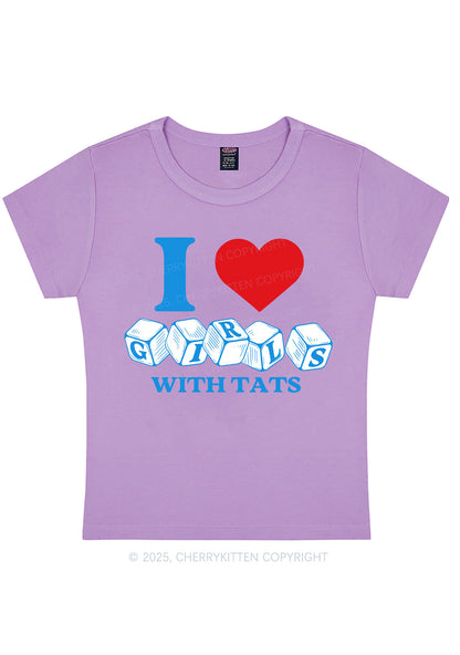 I Love Girls With Tats Y2K Baby Tee Cherrykitten