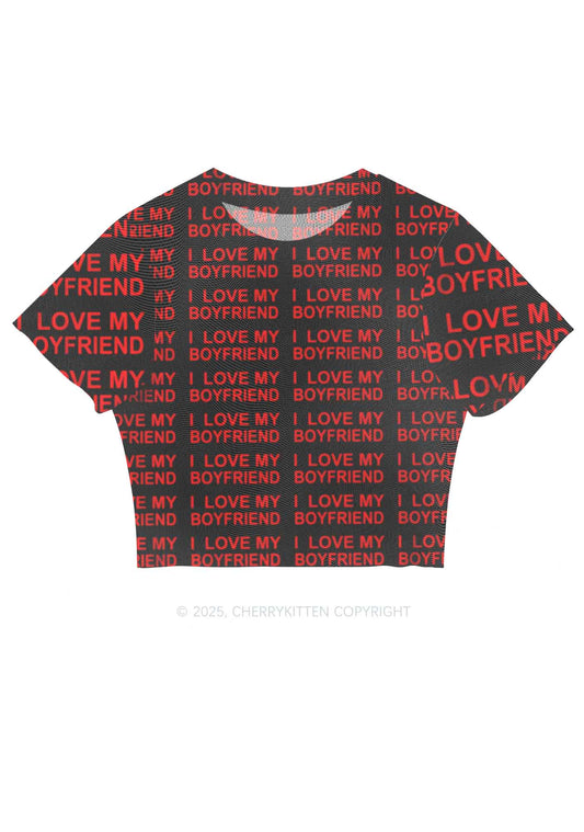 I Love My Boyfriend Y2K Mesh Crop Top Cherrykitten