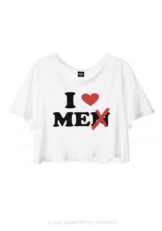 Love Me Not Men Y2K Sheer Crop Tee Cherrykitten