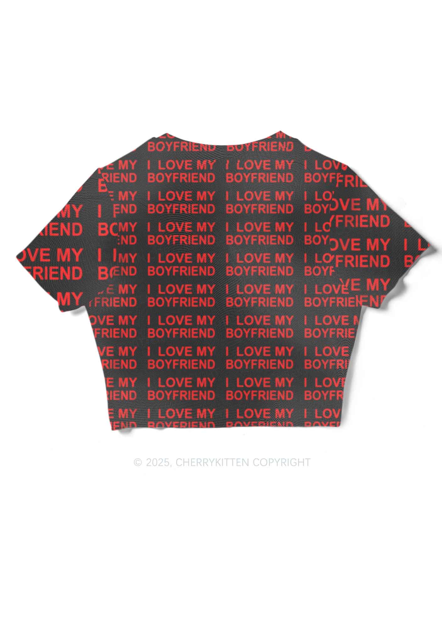 I Love My Boyfriend Y2K Mesh Crop Top Cherrykitten